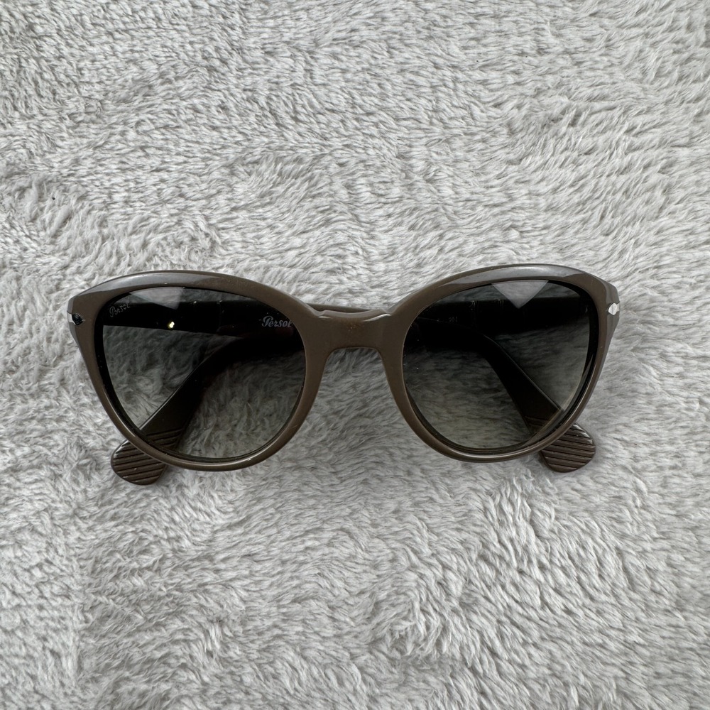 VTG Persol 3025S 961/32 Cat Eye Sunglasses Womens Brown Preowned Gradient Lens